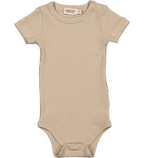 MarMar Bodysuit k/æ - Rib - Modal - Plain - Stone Wall