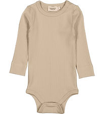 MarMar Bodysuit L/æ - Rib - Modal - Plain - Stone Wall