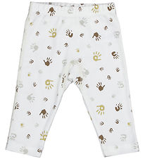 Joha Leggings - Off White w. Print