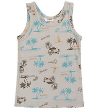 Joha Unterhemd - Wolle/Seide - Beige m. Print