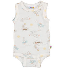 Joha Bodysuit u/æ - Wool/Silk - Off White w. Print