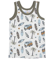 Joha Unterhemd - Off White m. Print