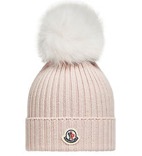 Moncler Beanie - Wool - Pink w. Fur Pom Pom