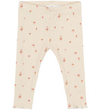 The New Siblings Leggings - Rib - TnsbNoella - White Swan AOP