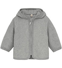 Huttelihut Cardigan - Fleece - Light Grey Melange