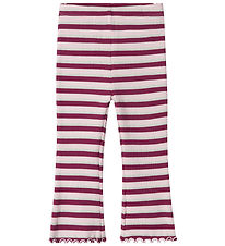 Name It Byxor - Rib - NmfBalisa - Boysenberry m. Ränder/Glimme