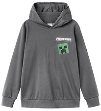 Name It Hoodie - NkmJacot Minecraft - Lava Smoke m. Tryck