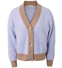 Hound Cardigan - Knitted - Rib - Purple/Beige
