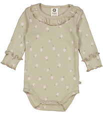 Müsli Bodysuit L/æ - Rib - Pineapple - Soft Green/Poetry Green/M