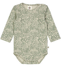 Müsli Bodysuit L/æ - Leopard - Soft Green/Poetry Green