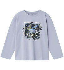 Name It Blouse - NkfRaki - Icelandic Blue w. Print