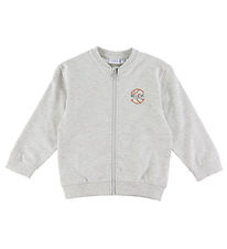 Name It Cardigan - NmmBertillo - Light Grey Melange w. Print