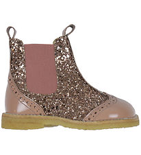 Angulus Stiefel - Chelsea - Clay/Rosa m. Glitzer
