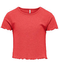 Kids Only T-Shirt - Noos - Rib - KogNella - Raspberry