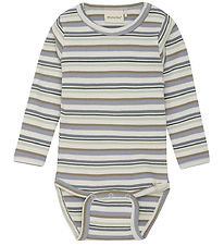 Minymo Bodysuit - L/æ - Rib - Blue Fog