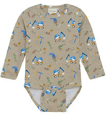 Minymo Bodysuit L/æ - Pure Cashmere w. Print