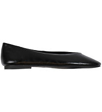 Steve Madden Ballerina Shoes - Darts - Black Action Leather