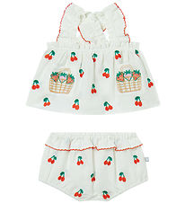 Stella McCartney Kids Sumarsett - Efst/Bloomers - Ivory M. Kirsu