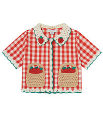 Stella McCartney Kids Skyrta - Hvítt/Rauð köflótt