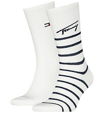 Tommy Hilfiger Socks - 2-Pack - White/Navy