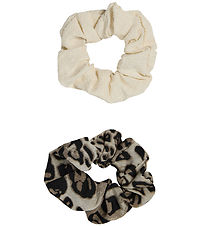 Sofie Schnoor Scrunchies - 2 Pakki - Off White/Leopard
