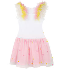 Billieblush Kjóll - Rib - Hvítur M. Tulle