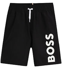BOSS Sund stuttbuxur - Svart M. Hvítur