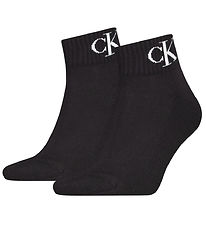 Calvin Klein Ankle Socks - 2-Pack - Black w. Logo