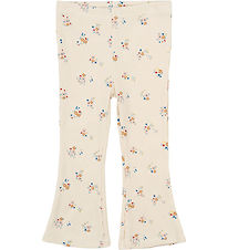 The New Siblings Trousers - Flared Rib - TnstNaya - White Swan A