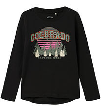 Name It Blouse - Colorado - NkfVix - Black w. Print