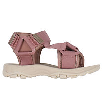 Pom Pom Sandalen - Trekking Klettband - Verwelkt Rose