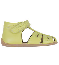 Pom Pom Sandalen - Starter-Drops Klettband - Light Lemon