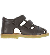 Pom Pom Sandalen - Classic+ Rub Sole Closed Two Klettband - Brow