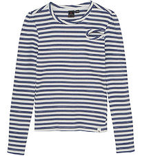 Indisk Blue Jeans Tröja - Rib - Ritning m. Ränder