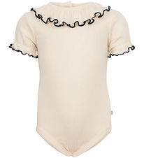 Minimalisma Bodysuit k/æ - Rib - Nynne - Nature/Dark Blue