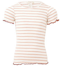 Minimalisma Blouse - Rib - Silk/Cotton - Flower - Sweet Stripes/