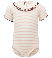 Minimalisma Bodysuit k/æ - Rib - Silk/Cotton - Sweet Stripes