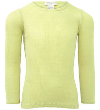 Minimalisma Blouse - Rib - Silk/Cotton - Bergen - Lime