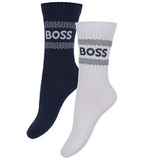 BOSS Sokkar - 2 Pakki - Dökkblátt/Hvítur