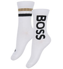 BOSS Sokkar - 2 Pakki - Hvítur M. Svart
