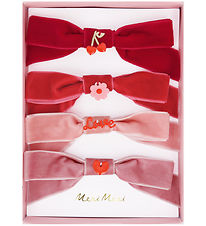 Meri Meri Hair Clips - 4-Pack - Velvet - Bows - 11.5 cm - Clip