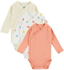 Petit Bateau Samfella L/æ - 3 Pakki - Bleikt/Gult