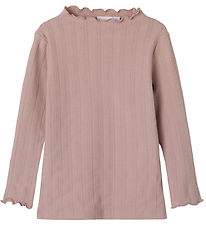 Name It Blouse - NmfRaria - Pale Mauve w. Pointelle