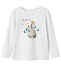 Name It Blouse - NmfScarlett - Bright White w. Print