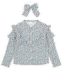 The New Shirt - TnNiki - White Swan/Blue Flower