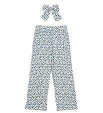 The New Trousers - TnNiki - Wide - White Swan/Blue Flower