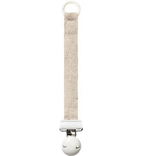 Elodie Details Pacifier Clip - Silver Sheen - Beige