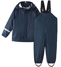 Reima Rainwear w. Suspenders - Tihku - PU - Navy