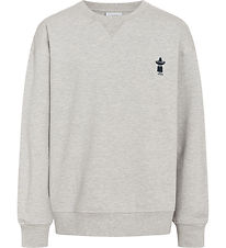 Grunt Sweatshirt - GrAlsjo - Grey Melange w. Print