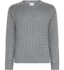 Grunt Blouse - Knitted - GrTue - Grey Melange